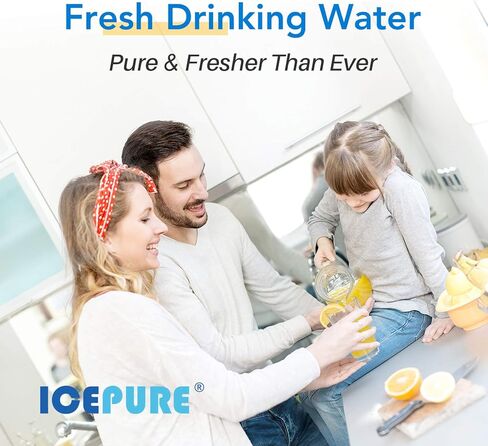 استبدال فلتر مياه إبريق ICEPURE لفلتر المياه القياسي Brita®، وأباريق وموزعات Brita®، Classic OB03، Everyday، UltraMax، Metro+، XL، Mavea® 107007 35557 والمزيد معتمد من NSF 6 عبوات in Kuwait
