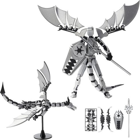 مجموعة شخصيات T13 وTitan 13 Toys 2 Pack (اكتمل تجميع شخصيات الحركة المطبوعة ثلاثية الأبعاد) (متحركة متعددة المفاصل) (تتضمن تصميمات Dragon Man ملحقات مختلفة) دمية T 13 شخصية لتزيين المكتب in Kuwait