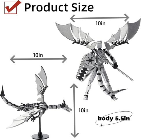 مجموعة شخصيات T13 وTitan 13 Toys 2 Pack (اكتمل تجميع شخصيات الحركة المطبوعة ثلاثية الأبعاد) (متحركة متعددة المفاصل) (تتضمن تصميمات Dragon Man ملحقات مختلفة) دمية T 13 شخصية لتزيين المكتب in Kuwait
