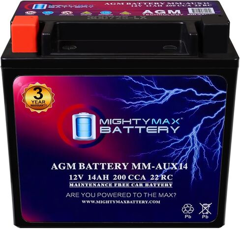 Mighty Max Battery MM-AUX14 12V, 14Ah, 22RC, 200 CCA, Replacement Battery Compatible with Mercedes-Benz S550 16 in Saudi Arabia