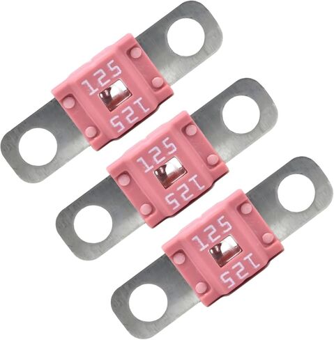 3PCS AMI/Midi 125A High Current Fuse, Automotive Flat Plate Type High Current Bolt-On Fuses Kit, for Car, Buses, Caravans, Golf Cart, Trucks in Saudi Arabia