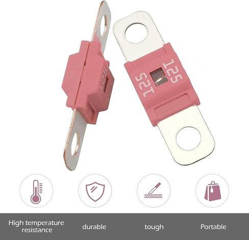 3PCS AMI/Midi 125A High Current Fuse, Automotive Flat Plate Type High Current Bolt-On Fuses Kit, for Car, Buses, Caravans, Golf Cart, Trucks in Saudi Arabia