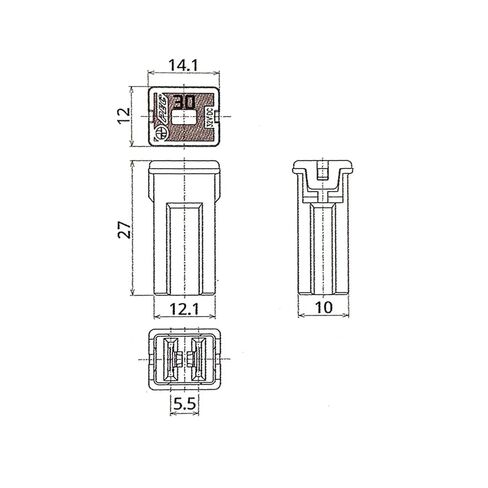 QQCQ 16pcs JCASE Fuse Automotive FMX Fuse Tall/Standard Profile JCASE for Trucks, Cars and SUVs(40A) in Saudi Arabia
