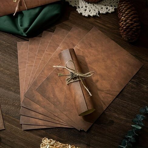 60pcs Vintage Stationary Paper and Envelopes Set, Includes Sheets Antique Letter Papers, Kraft Envelopes, Retro Accessories, Rope（Stars,leaves,sun,keys,ship anchors,four-leaf clovers） in Saudi Arabia