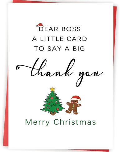 Funny Christmas Thank You Cards for Men Women, Cute Christmas Appreciation Card Gifts for Husband Wife Family Dad Mom Friend, Xmas Gifts Ideas in Kuwait