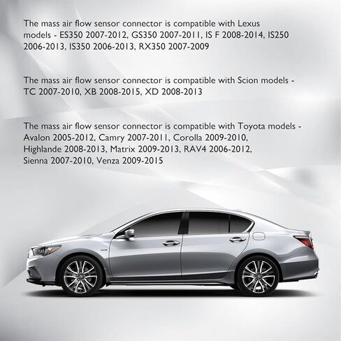 موصل مستشعر تدفق الهواء الشامل HiSport 22204-0H010 - متوافق مع Lexus ES350 GS350 Scion TC XB XD Toyota Avalon Camry يستبدل 22204-31020 22204-75030 in Saudi Arabia