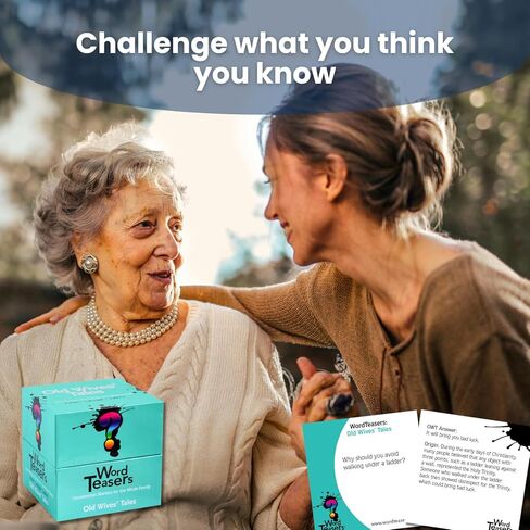 ? WORD TEASERS Old Wives' Tales Conversation Starters - Superstition Based Trivia Games for Families & Friends - Conversation Cards & Fun Family Game - 150 Trivia Cards for Game Night in Saudi Arabia