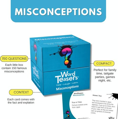 ? WORD TEASERS Old Wives' Tales Conversation Starters - Superstition Based Trivia Games for Families & Friends - Conversation Cards & Fun Family Game - 150 Trivia Cards for Game Night in Saudi Arabia
