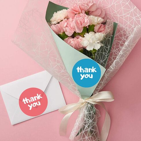 500Pcs Thank You Stickers, 1Inch Small Thank You Stickers for Small Business Packaging Roll 8 Candy Color Design Round Seals Labels for Envelope Gift Wrap Birthday Party Favors (Colorful) in Kuwait