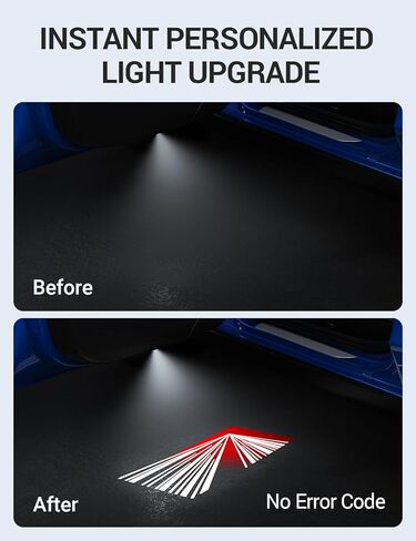 Motrobe 4PCS Puddle Door Light for Tesla Model Y Juniper 2025 2026 Model 3 Highland 2024-2026 Ultra-Bright Projection Lights Never Fade with Extension Cord Model Y Juniper Model 3 Highland Accessories in Saudi Arabia