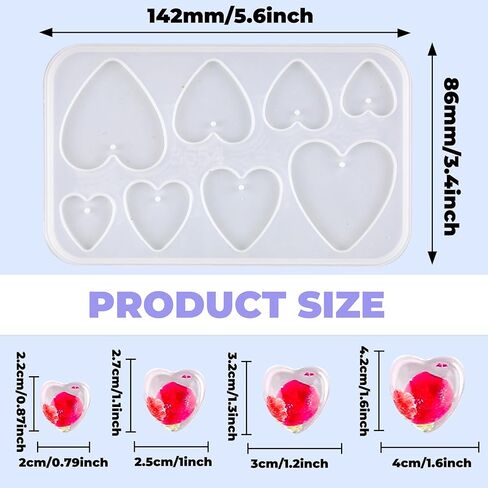 8 Cavity Resin Silicone Mold with Hole Ellipse Shape Molds Silicone Beginner for DIY Keychain Pendant and Earrings Jewelry Making Crafting in Saudi Arabia