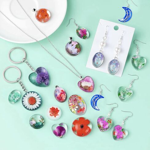 8 Cavity Resin Silicone Mold with Hole Ellipse Shape Molds Silicone Beginner for DIY Keychain Pendant and Earrings Jewelry Making Crafting in Saudi Arabia