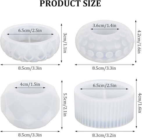 4 Pieces vase Silicone Mold, DIY vases Resin molds, vase Casting Mold, Flower vase Silicone molds, Handmade Silicone Mold, epoxy Resin molds for Making Flower vases (Oval*4) in Saudi Arabia