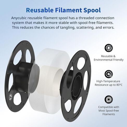 ANYCUBIC 3D Printer Filament PLA 1.75mm, FDM Printer Filament 1kg Spool (2.2 lbs), Dimensional Accuracy +/- 0.02 mm (1kg, Black) in Kuwait