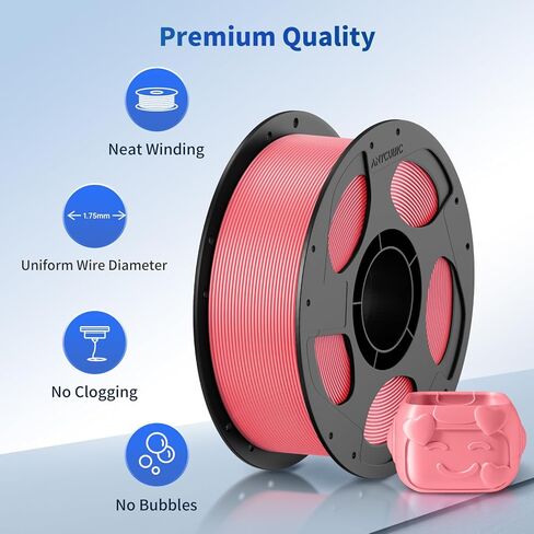 ANYCUBIC 3D Printer Filament PLA 1.75mm, FDM Printer Filament 1kg Spool (2.2 lbs), Dimensional Accuracy +/- 0.02 mm (1kg, Black) in Kuwait