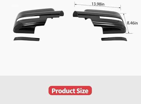 Jimen Compatible with Ford F150 2009-2014, 4PCS Outside Car Full Mirror Cap Covers (Black) in Saudi Arabia