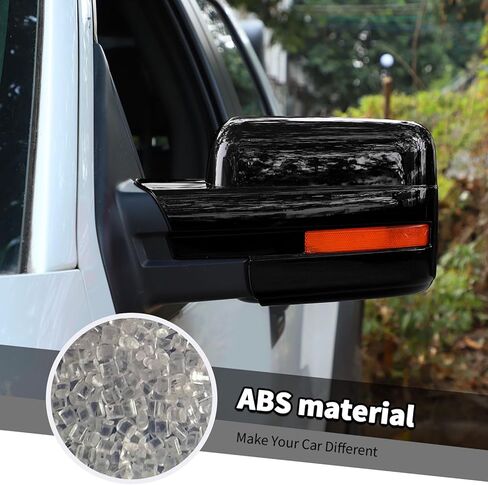 Jimen Compatible with Ford F150 2009-2014, 4PCS Outside Car Full Mirror Cap Covers (Black) in Saudi Arabia