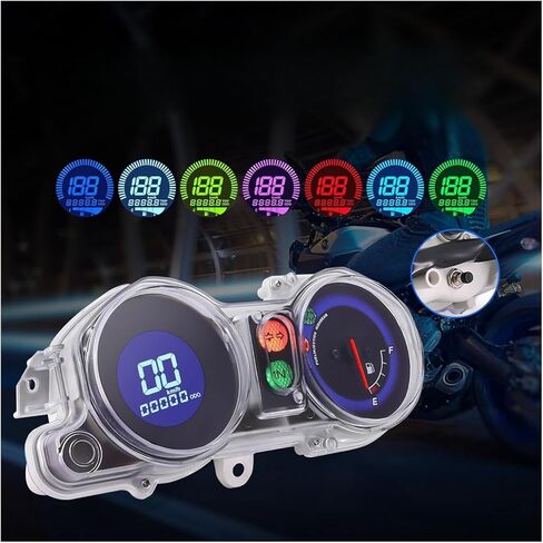 motorcycle mileometer 7 Colors Multi-functions Motorcycle Tachometer Dashboard Moto LED RPM Mileage Meters For Brazil For TITAN 150 Universal in Saudi Arabia