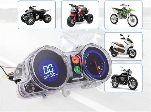 motorcycle mileometer 7 Colors Multi-functions Motorcycle Tachometer Dashboard Moto LED RPM Mileage Meters For Brazil For TITAN 150 Universal in Saudi Arabia