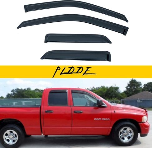 4 pcs Compatible with 04-08 Ford F150 SuperCrew/Crew Cab 06-08 Lincoln Mark LT SuperCrew Cab Window Visors With 4 Full Size Doors Front+Rear Sun/Rain Guard Outside Mount in Saudi Arabia