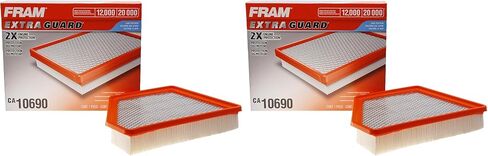 FRAM Extra Guard CA10690 Replacement Engine Air Filter for Select 2010-2015 Chevrolet Camaro (3.6L & 6.2L) Models, Provides Up to 12 Months or 12,000 Miles Filter Protection in Saudi Arabia
