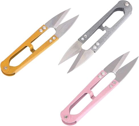 4.1 Inch Sewing Scissors (Pack of 3), Sharp-Tipped Yarn Thread Cutter, Small Snips for Stitching, Mini DIY Projects, Multicolored in Saudi Arabia