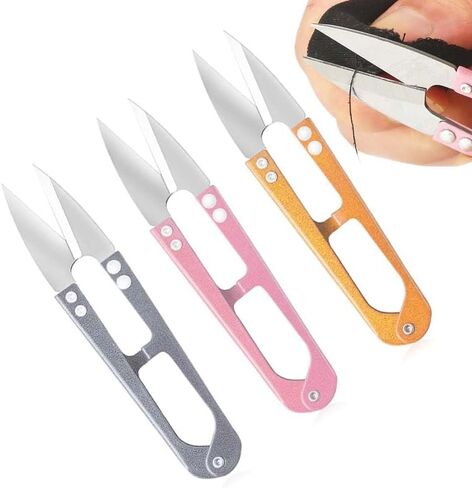 4.1 Inch Sewing Scissors (Pack of 3), Sharp-Tipped Yarn Thread Cutter, Small Snips for Stitching, Mini DIY Projects, Multicolored in Saudi Arabia