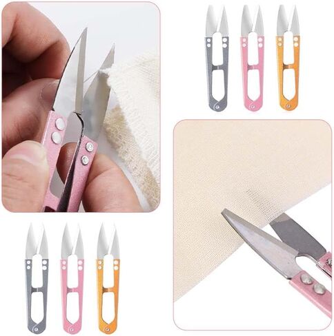 4.1 Inch Sewing Scissors (Pack of 3), Sharp-Tipped Yarn Thread Cutter, Small Snips for Stitching, Mini DIY Projects, Multicolored in Saudi Arabia