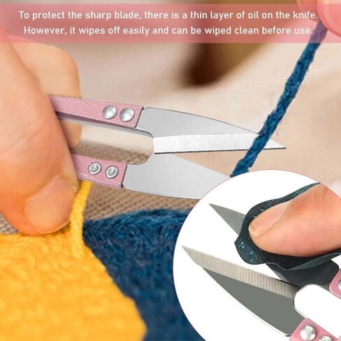 4.1 Inch Sewing Scissors (Pack of 3), Sharp-Tipped Yarn Thread Cutter, Small Snips for Stitching, Mini DIY Projects, Multicolored in Saudi Arabia