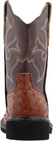 ROPER Womens Chunk Rider Embroidery Round Toe Casual Boots Ankle Low Heel 1-2" - Black in Saudi Arabia