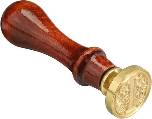ختم شمع الحروف، الأبجدية I مقبض خشبي 25 مم قابل للإزالة رأس نحاسي كلاسيكي ختم ختم كلاسيكي لبطاقة دعوة المغلف لتزيين هدايا الزفاف in Saudi Arabia