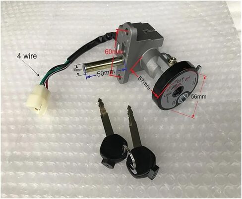 Universal Motorcycle Ignition Switch Key With Wire Fit For 100 125 gy6 GTR Y Scooter ATV Moto Scooter Ignition Switch Key(A2) in Saudi Arabia