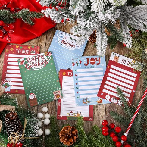 Christmas to Do List Notepad Santa Snowman Design Reusable Sticky Notes for Grocery, Reminders, Shopping & Work Study Festive Christmas Party Supplies(Cute,12 Pcs) in Saudi Arabia