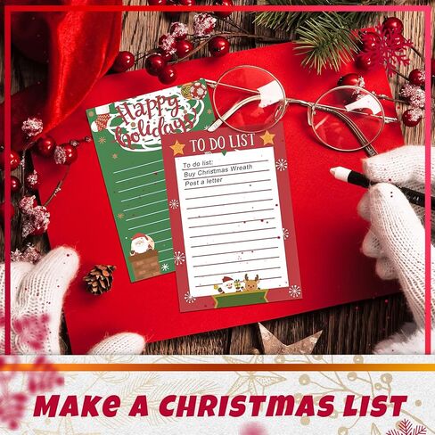 Christmas to Do List Notepad Santa Snowman Design Reusable Sticky Notes for Grocery, Reminders, Shopping & Work Study Festive Christmas Party Supplies(Cute,12 Pcs) in Saudi Arabia