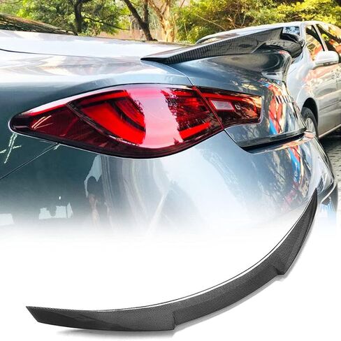 MCARCAR KIT Real Carbon Fiber Trunk Spoiler for Infiniti Q60 Q60S Coupe 2017-2022 CF Rear Boot Lid Highkick Wing Lip Factory Outlet in Saudi Arabia