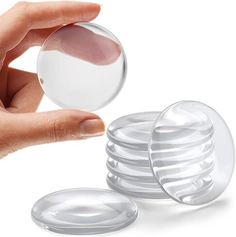 Wall Door Stoppers, 6 Pieces Clear Door Handle Wall Protectors - Self-Adhesive, Quiet Door Bumpers for Home and Cabinets, Reusable Shock-Absorbing Handle Stoppers in Saudi Arabia
