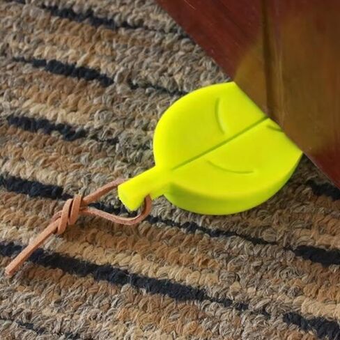 Creative Leaf-Shaped Door Stopper – Child Safety Door Blocker, Anti-Pinch and Collision Protection, Compact and Colorful Plastic Design in Saudi Arabia