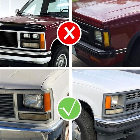 Smoked LED Headlight Side Marker Lamp for Chevy/GMC C/K 10 Truck/Suburban/Yukon/Blazer/Tahoe Fender Side Marker Light Assembly Unit 1988-2002 -White DRL, Amber Turn Signal (Smoked) in Kuwait
