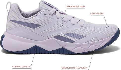 Reebok Women's NFX Trainer Sneaker, Black/Midnight Plum/Footwear White, 9.5 in Saudi Arabia
