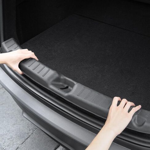 Spigen Trunk Sill Guard with Easy Glide Sliding Grooves for 2025/2026 Tesla Model Y Juniper Accessories (Premium & Performance 2025/2026) - Black in Saudi Arabia