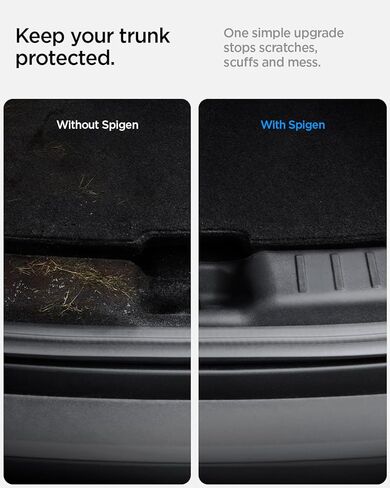 Spigen Trunk Sill Guard with Easy Glide Sliding Grooves for 2025/2026 Tesla Model Y Juniper Accessories (Premium & Performance 2025/2026) - Black in Saudi Arabia