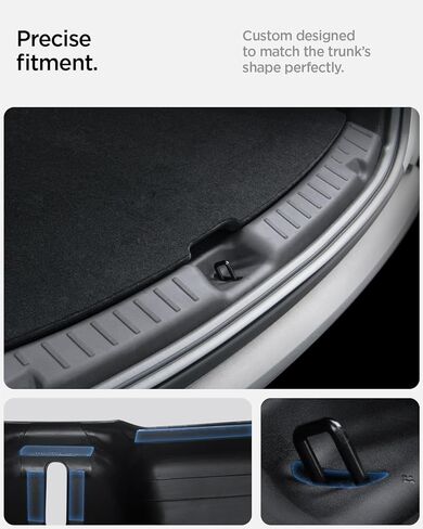 Spigen Trunk Sill Guard with Easy Glide Sliding Grooves for 2025/2026 Tesla Model Y Juniper Accessories (Premium & Performance 2025/2026) - Black in Saudi Arabia