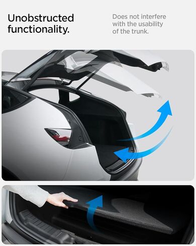 Spigen Trunk Sill Guard with Easy Glide Sliding Grooves for 2025/2026 Tesla Model Y Juniper Accessories (Premium & Performance 2025/2026) - Black in Saudi Arabia