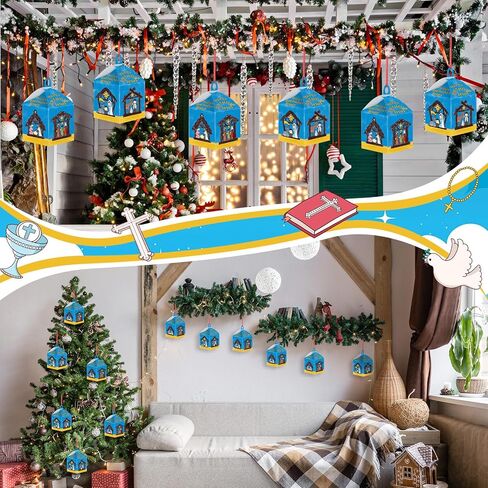 16 Pcs Christmas Nativity Coloring Craft Happy Birthday Jesus Christmas Crafts Color Your Own Religious Nativity Lantern Kit Ornament for Xmas Sunday School VBS Classroom Activities in Saudi Arabia