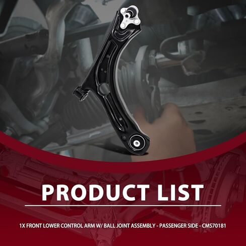 الجبهة اليمنى السفلى ذراع التحكم وصلة كروية RH الركاب الجانب تعليق استبدال لفولكس واجن باسات 2012-2021 بيتل 2012-2019 in Kuwait