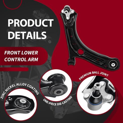 الجبهة اليمنى السفلى ذراع التحكم وصلة كروية RH الركاب الجانب تعليق استبدال لفولكس واجن باسات 2012-2021 بيتل 2012-2019 in Kuwait