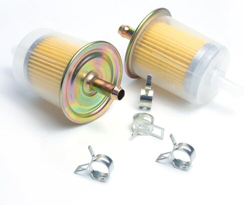 Universal 3/8 inch Gas Fuel Filter Compatible with Trucks/Motorcycles/Cars/Rv's/Tractors Engine Inline Gas Fuel Line 2 pcs in Kuwait