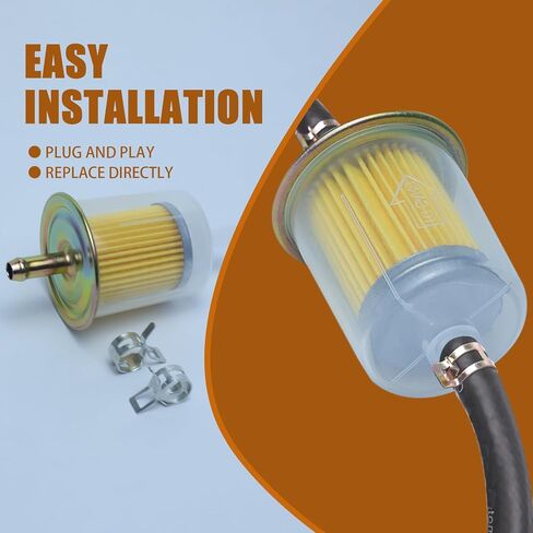 Universal 3/8 inch Gas Fuel Filter Compatible with Trucks/Motorcycles/Cars/Rv's/Tractors Engine Inline Gas Fuel Line 2 pcs in Kuwait