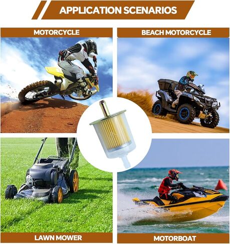 Universal 3/8 inch Gas Fuel Filter Compatible with Trucks/Motorcycles/Cars/Rv's/Tractors Engine Inline Gas Fuel Line 2 pcs in Kuwait