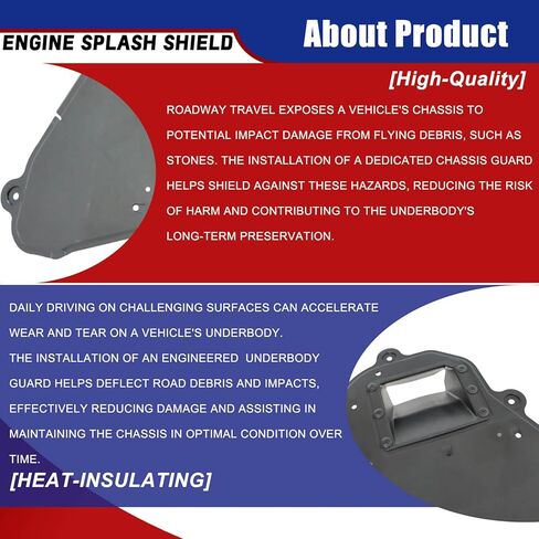 SecosAutoparts Engine Splash Shield Guard تحت الغطاء متوافق مع Toyota Rav4 HV Prime 2019-2025 Venza 2021-2024 استبدال # 5514200R061، 514200R010 غطاء المحرك تحت in Saudi Arabia